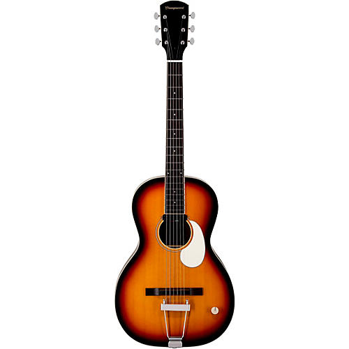 Orangewood Juniper Rubber Bridge Parlor Acoustic-Electric Guitar Black - musicians--Friend