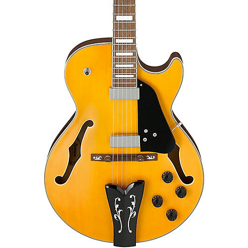 Ibanez GB10EM George Benson Hollowbody Electric Guitar Antique Amber - musicians--Friend
