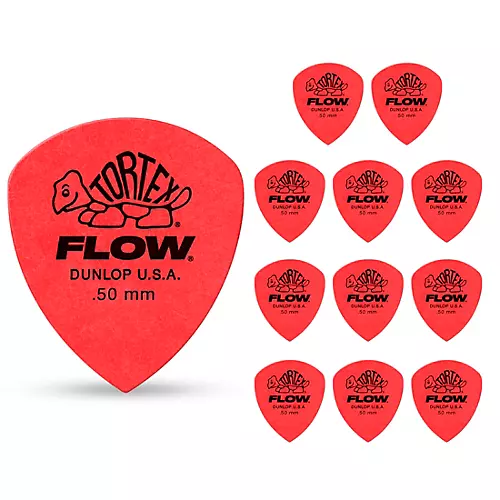 Dunlop Tortex Flow Guitar Picks STD-12/PLYPK 1.0 mm 12 Pack - musicians--Friend