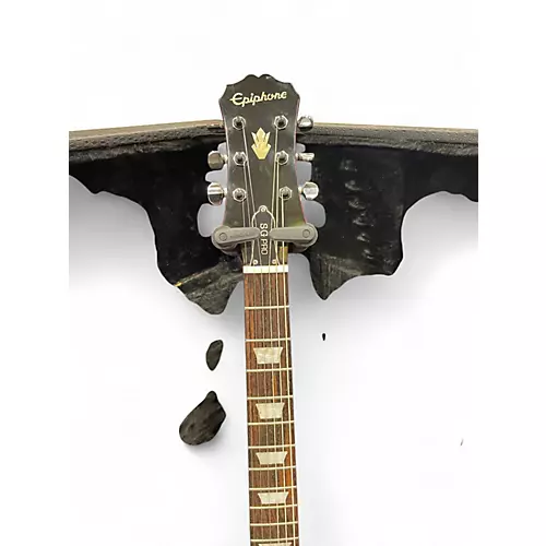 Used Epiphone G400 Black Solid Body Electric Guitar Black - musicians--Friend