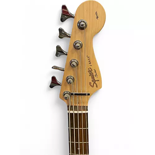 Used 2019 Squier Affinity Jazz Bass V 5 String black Electric Bass Guitar black - musicians--Friend