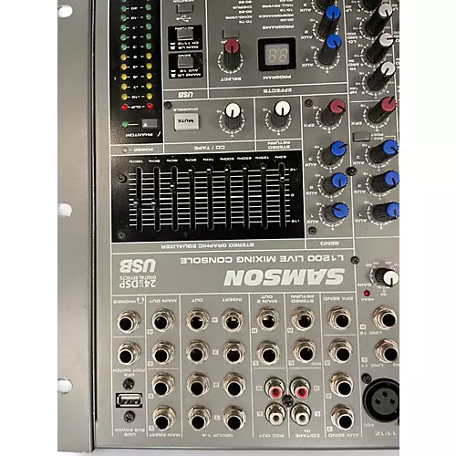 Used Samson L1200 LIVE MIXING CONSOLE Powered Mixer - musicians--Friend