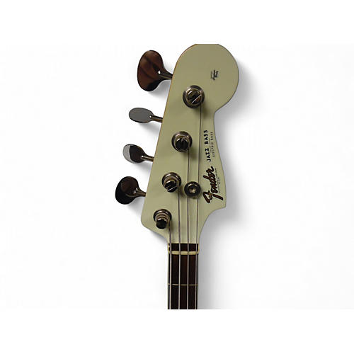 Used 2019 Fender 1966 NOS Jazz Bass Olympic White Electric Bass Guitar Olympic White - musicians--Friend