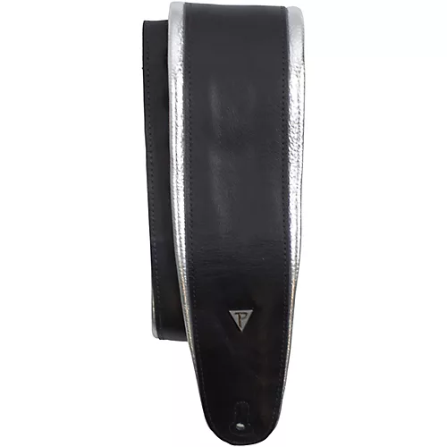 Perri's Silver Lining Padded Leather Guitar Strap Black 3.5 in. - musicians--Friend