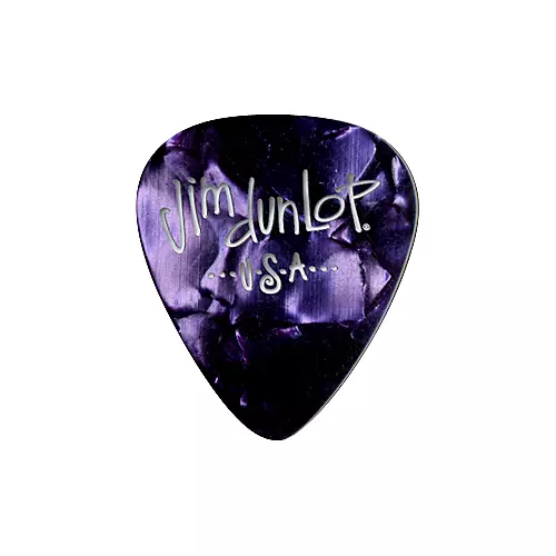 Dunlop Premium Celluloid Classic Guitar Picks 1 Dozen Purple Pearloid Medium - musicians--Friend