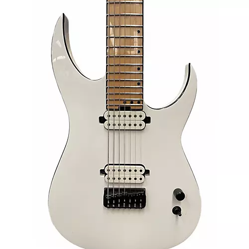 Used Schecter Guitar Research KM7 MKIII Snowblind White Solid Body Electric Guitar Snowblind White - musicians--Friend