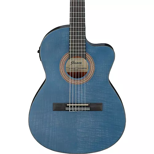 Ibanez GA5MHTCE Classical Nylon-String Acoustic-Electric Guitar Blue Berry - musicians--Friend