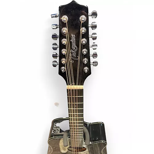 Used Takamine GD30CE-12 Black 12 String Acoustic Electric Guitar Black - musicians--Friend