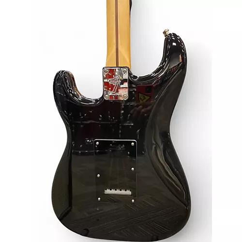 Used Fender MIJ Stratocaster Black Solid Body Electric Guitar Black - musicians--Friend