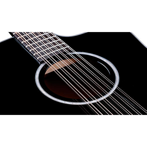 Taylor 250ce Plus Dreadnought 12-String Acoustic-Electric Guitar Black - musicians--Friend