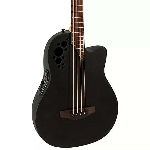 Ovation B778TX-5-G Pro Series Elite TX Mid-Depth Acoustic-Electric Bass Guitar Textured Black - musicians--Friend