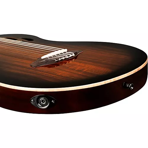 Ortega TourPlayer Deluxe Left-Handed Nylon-String Acoustic-Electric Guitar Tobacco Burst - musicians--Friend