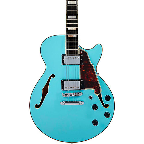 D'Angelico Premier SS Semi-Hollow Electric Guitar Sky Blue - musicians--Friend