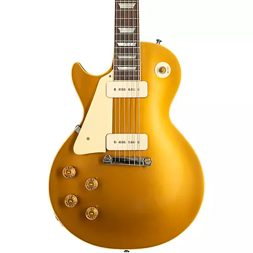 Gibson Custom 1954 Les Paul Standard Goldtop Reissue VOS Left-Handed Electric Guitar Double Gold - musicians--Friend