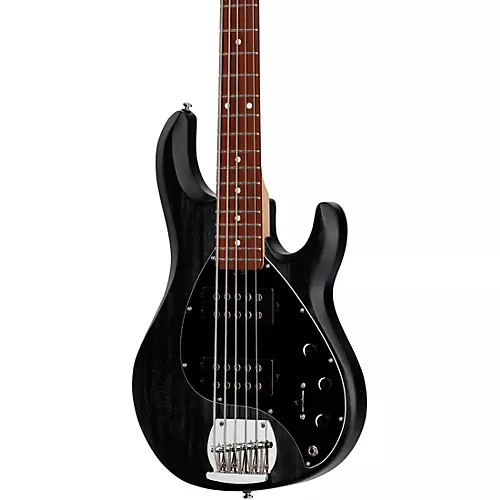 Sterling by Music Man StingRay Ray5HH Limited-Edition 5-String Bass Guitar Trans Black Satin - musicians--Friend