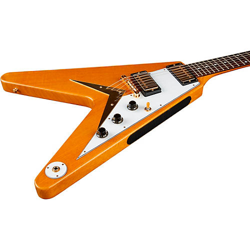 Gibson Custom 1958 Korina Flying V White Pickguard Electric Guitar Natural - musicians--Friend