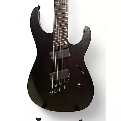 Used Legator Ninja Performance 7 Multi Scale Black Solid Body Electric Guitar Black - musicians--Friend