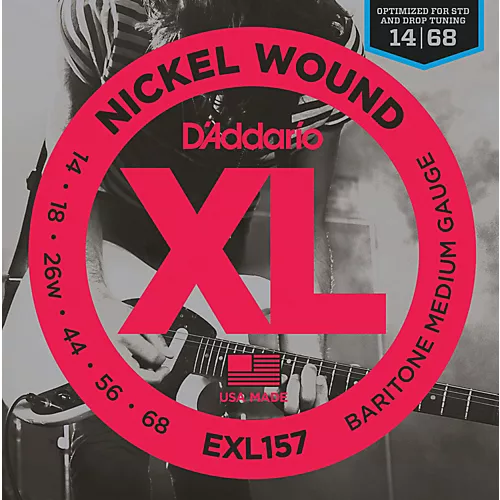 D'Addario D'Addario EXL157 Nickel Wound Medium Baritone Guitar Strings - musicians--Friend