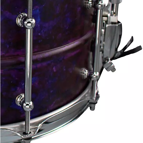 Pork Pie Seamless Aluminum Snare Drum with Purple Ink Finish 14 x 6.5 in. - musicians--Friend