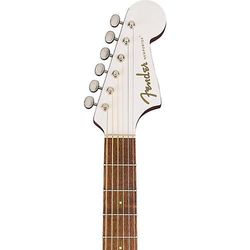 Fender Newporter Player Limited-Edition Acoustic-Electric Guitar Arctic White - musicians--Friend