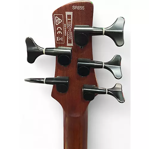 Used Ibanez SR655 Natural Electric Bass Guitar Natural - musicians--Friend