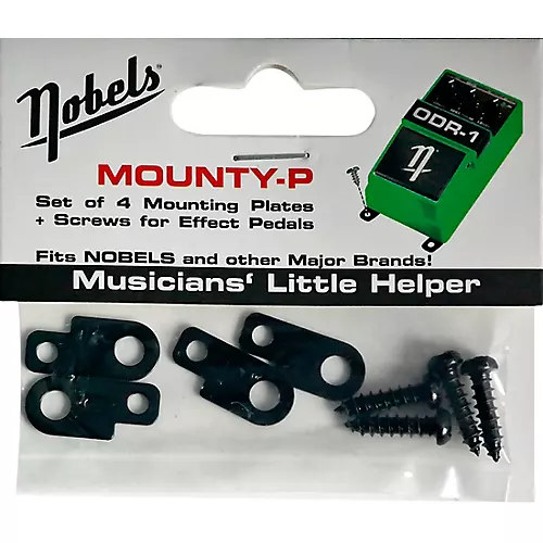 Nobels MOUNTY-P Set of 4 Mounting Plates & Screws For Effect Pedals - musicians--Friend