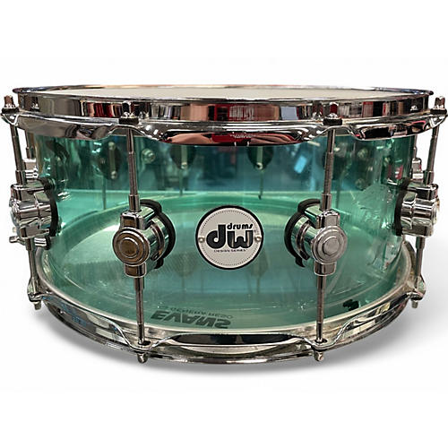 Used DW 14X6.5 Design Series Snare SEAGLASS Drum SEAGLASS 213 - musicians--Friend