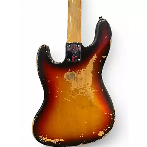 Vintage 1971 Fender 1970S Jazz Bass 3 Color Sunburst Electric Bass Guitar 3 Color Sunburst - musicians--Friend
