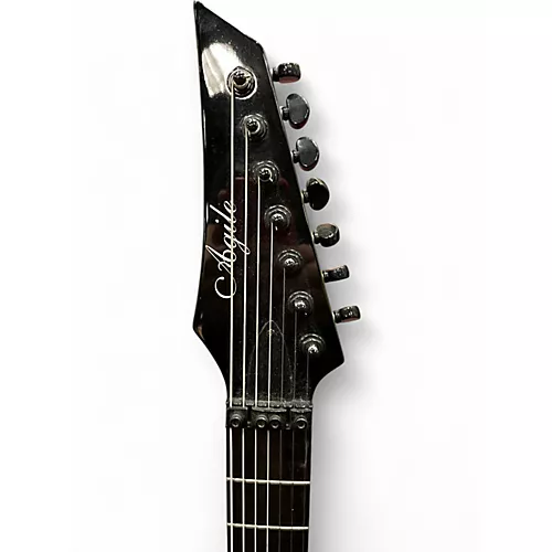 Used Agile Septor 727 Quilted Tribal Green Solid Body Electric Guitar Quilted Tribal Green - musicians--Friend