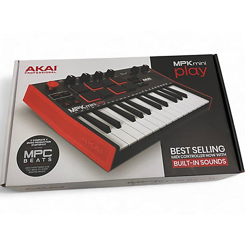Used Akai Professional MPK MINI PLAY MIDI Controller - musicians--Friend