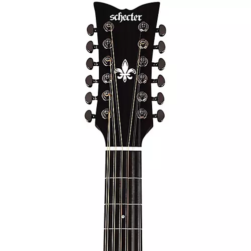Schecter Guitar Research Orleans Studio 12-String Acoustic Guitar See-Thru Black - musicians--Friend