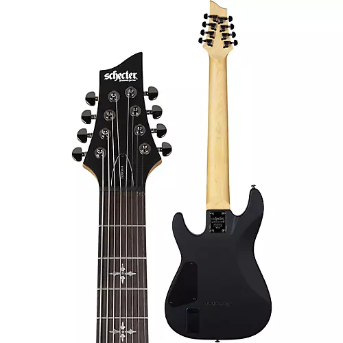 Schecter Guitar Research Demon-8 8-String Electric Guitar Satin Aged Black - musicians--Friend
