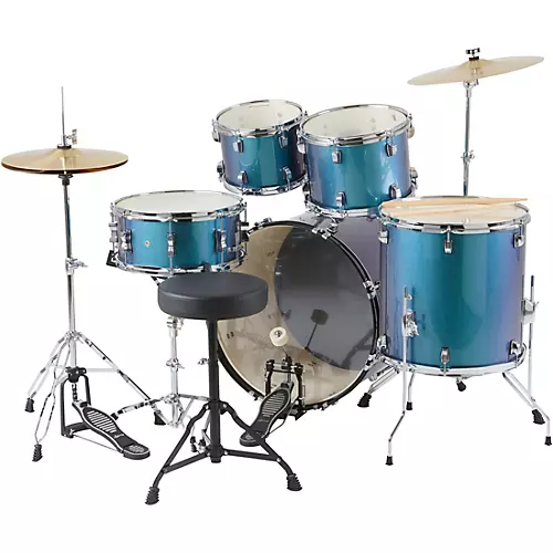 Ludwig BackBeat Complete 5-Piece Drum Set With Hardware and Cymbals Metallic Purple Mist - musicians--Friend