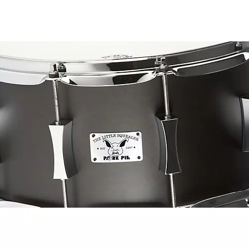 Pork Pie Little Squealer Birch/Mahogany Snare Drum 14 x 7 in. Black Satin - musicians--Friend