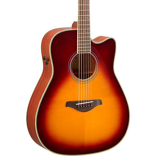 Yamaha FGC-TA TransAcoustic Dreadnought Cutaway Acoustic-Electric Guitar Black - musicians--Friend