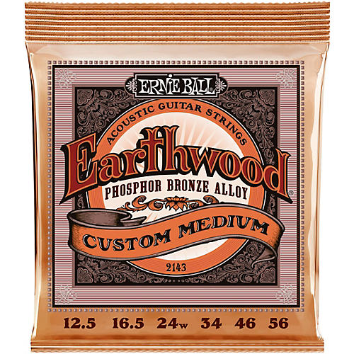 Ernie Ball 2143 Earthwood Phosphor Bronze Custom Medium Acoustic Strings 2-Pack - musicians--Friend