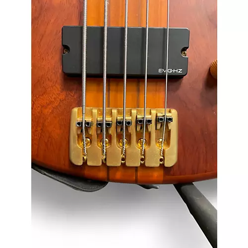 Used Schecter Guitar Research Stiletto Studio 5 String Satin Red Electric Bass Guitar Satin Red - musicians--Friend