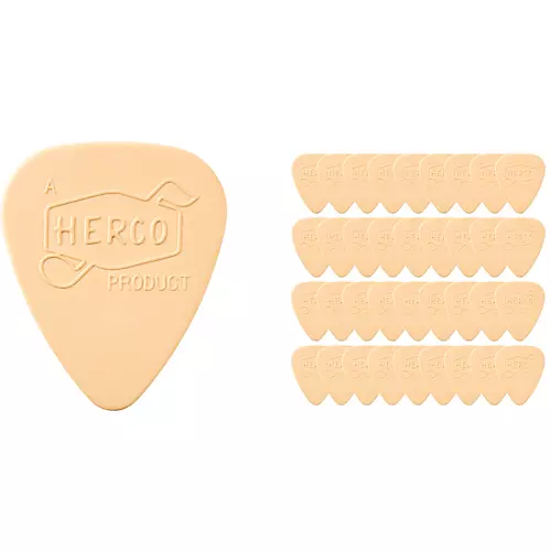 Dunlop x Herco Custom '66 Ultex Cream Guitar Picks Heavy 6 Pack - musicians--Friend