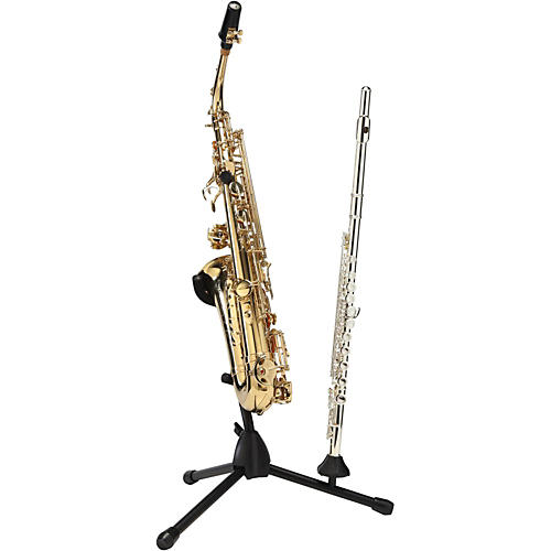 Titan Folding Alto or Tenor Saxophone Stand With Single Flute or Clarinet Peg - musicians--Friend