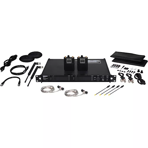 Shure PSM1000 Personal Monitor System With Dual Transmitter, Two Diversity Bodypack Receivers and Two SE425 Earphones, Band G10 470-542mHz G10 - musicians--Friend