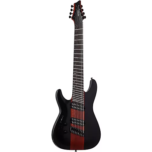 Schecter Guitar Research C-8 Multiscale Rob Scallon Left-Handed Electric Guitar Satin Dark Roast - musicians--Friend