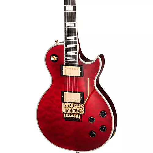 Epiphone Alex Lifeson Les Paul Custom Axcess Electric Guitar Ruby - musicians--Friend