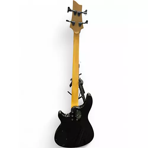 Used Schecter Guitar Research C4 4 String Black Electric Bass Guitar Black - musicians--Friend