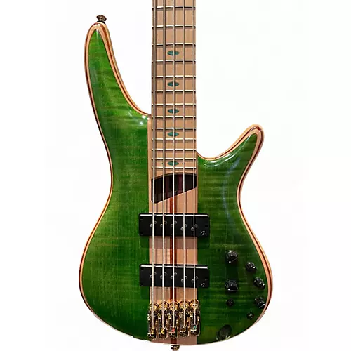 Used Ibanez SR5FMDX EMERALD GREEN Electric Bass Guitar EMERALD GREEN - musicians--Friend