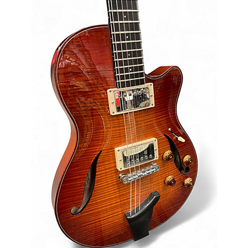 Used C.p. Thornton Guitars Elite E-1 Dark Cherry Sunburst Hollow Body Electric Guitar Dark Cherry Sunburst - musicians--Friend