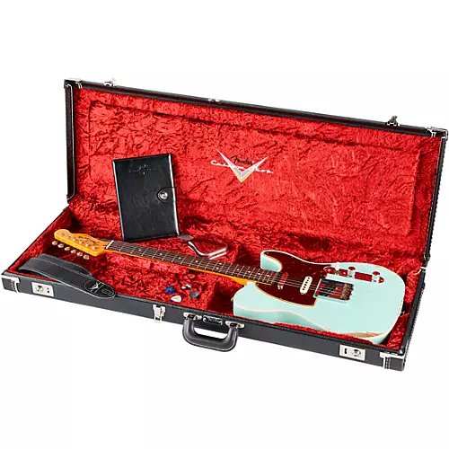 Fender Custom Shop Nashville Telecaster Custom Relic Rosewood Fingerboard Electric Guitar Surf Green - musicians--Friend
