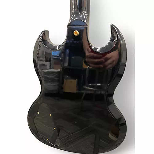 Used Gibson SG3 Black Solid Body Electric Guitar Black - musicians--Friend