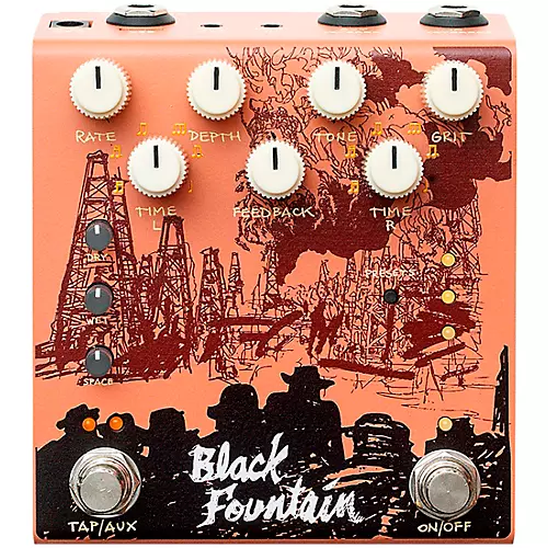 Old Blood Noise Endeavors Black Fountain Stereo Delay Effects Pedal Terracotta - musicians--Friend