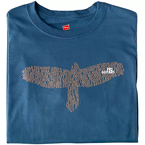 PRS Bird As A Word Slate Blue T-Shirt X Large - musicians--Friend