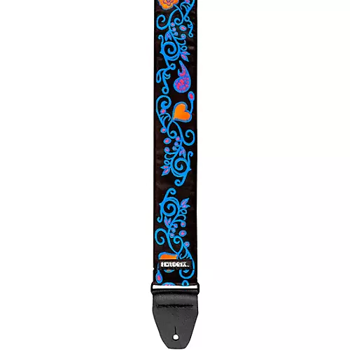 Dunlop Jimi Hendrix Blacklight Monterey Guitar Strap Orange - musicians--Friend